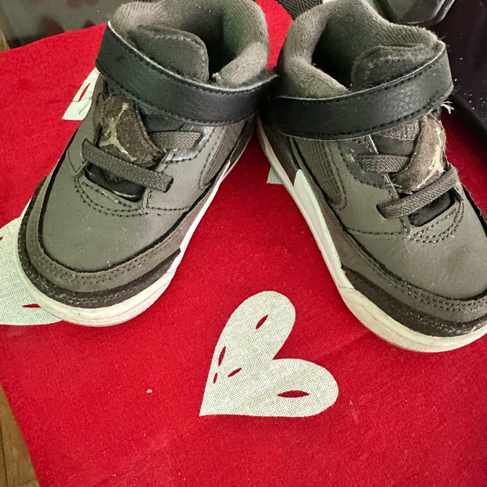 Jordan Kids Black and White Sneakers